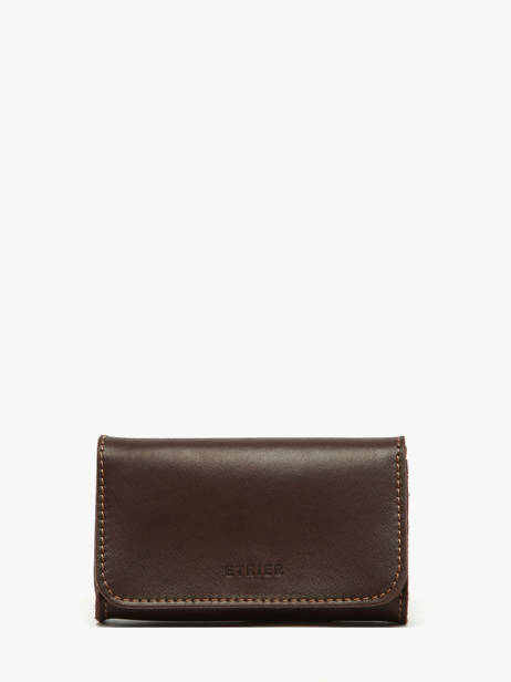 Portemonnee Oil Leder Etrier Bruin oil EOIL650