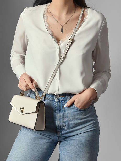 Handtassen Farrah Leder Lauren ralph lauren Wit farrah 31968761 ander zicht 1