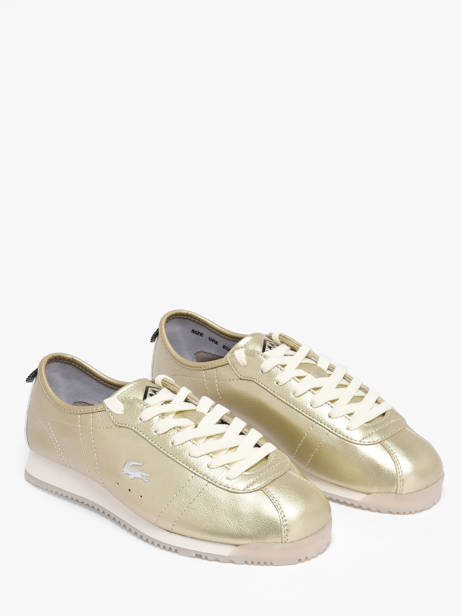 Sneakers Uit Leder Lacoste Goud women 1SFA0137 ander zicht 1