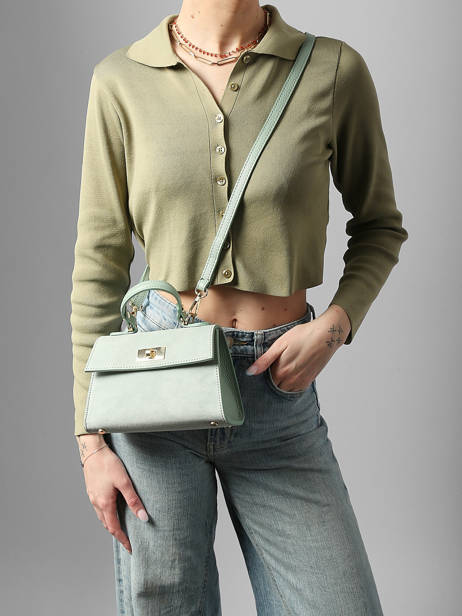 Schoudertas Velvet Caviar Leder Milano Groen velvet caviar VC25116 ander zicht 1