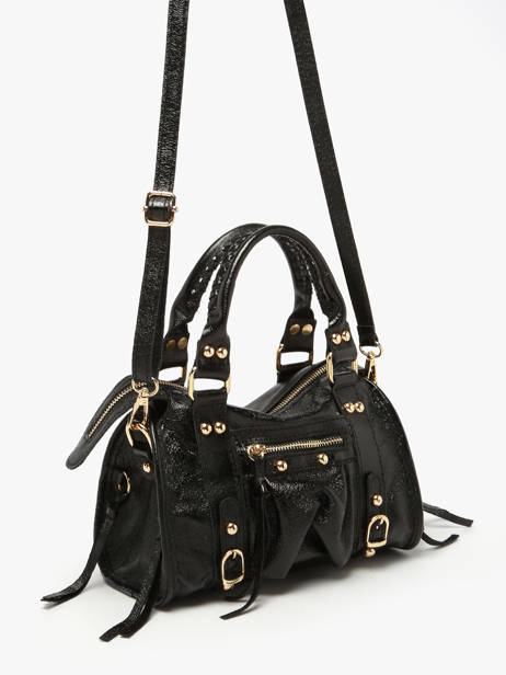 Cross Body Tas Nine Leder Milano Zwart nine NI24093O ander zicht 2