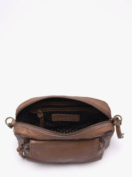 Cross Body Tas Naina Leder Pieces Bruin naina 17063358 ander zicht 3