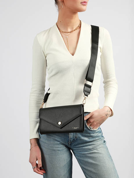 Clutch Miniprix Zwart saffiano F5017 ander zicht 1