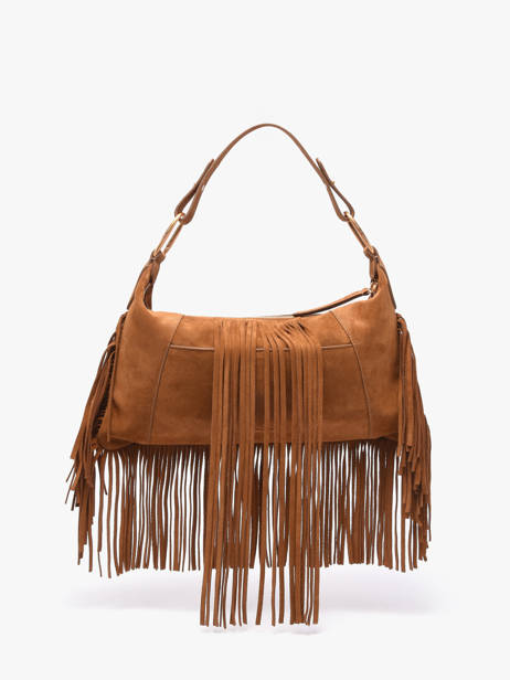 Schoudertas Mathilde Leder Vanessa bruno Bruin mathilde 12V40922 ander zicht 2