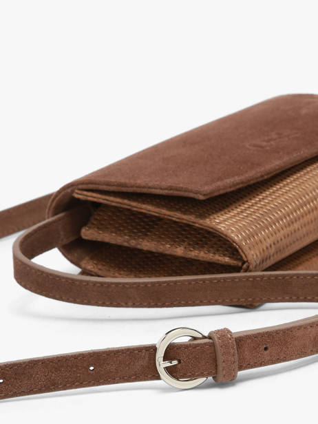 Cross Body Tas Thelma Texture Leder Nathan baume Bruin n city 12TX ander zicht 3