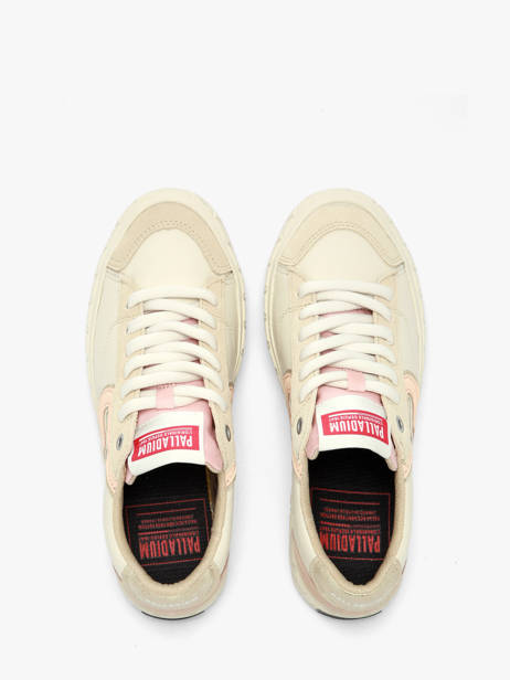 Sneakers Uit Leder Palladium Beige women 94662244 ander zicht 3