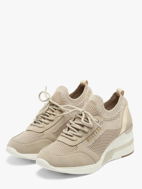 Sneakers Met Platformzool Mustang Beige women M0872001 ander zicht 1