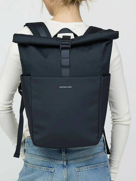 Rugzak Kapten and son Blauw essential color C ander zicht 1