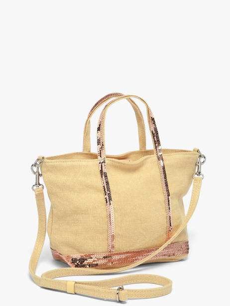 Cross Body Tas Baby Cabas Linnen Vanessa bruno Geel cabas lin 31V40410 ander zicht 2