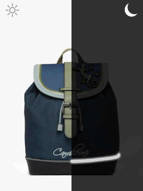 Rugzak 1 Compartiment Cameleon Blauw vintage urban PBVBSD25 ander zicht 6