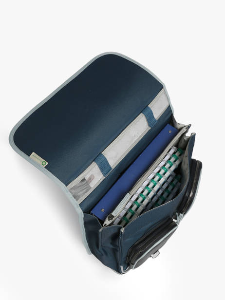 Boekentas Op Wieltjes 2 Compartimenten Cameleon Blauw vintage urban PBVBCR38 ander zicht 3