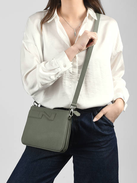 Cross Body Tas Milano Leder Nathan baume Groen n city 3 ander zicht 1