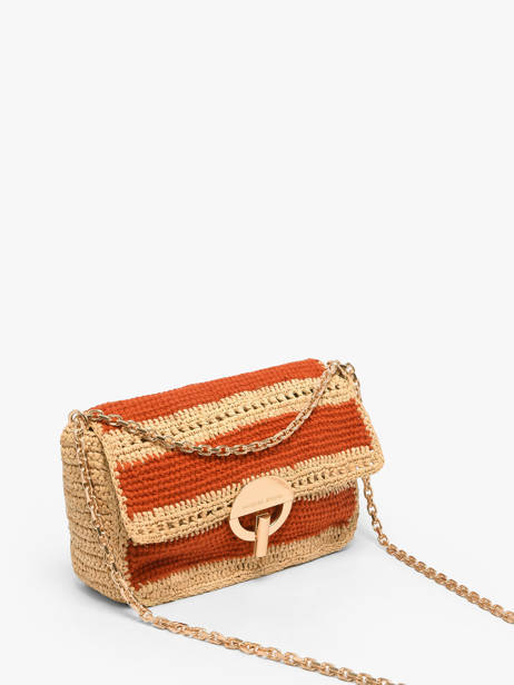 Cross Body Tas Moon Raphia Raphia Vanessa bruno Rood moon raphia 23V40533 ander zicht 1
