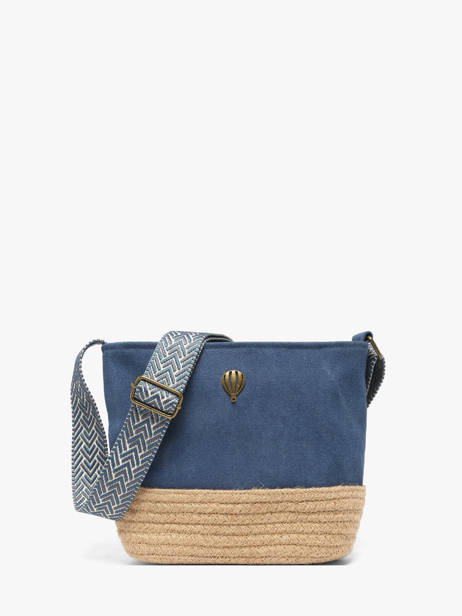 Cross Body Tas City Katoen Le voyage en panier Blauw city PM962