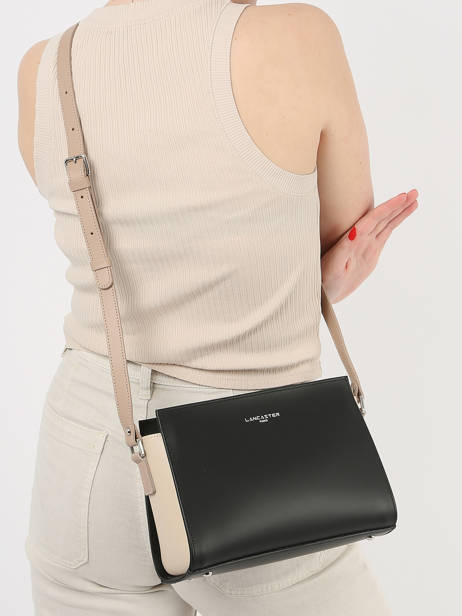 Cross Body Tas Smooth Leder Lancaster Zwart smooth 437-02 ander zicht 1